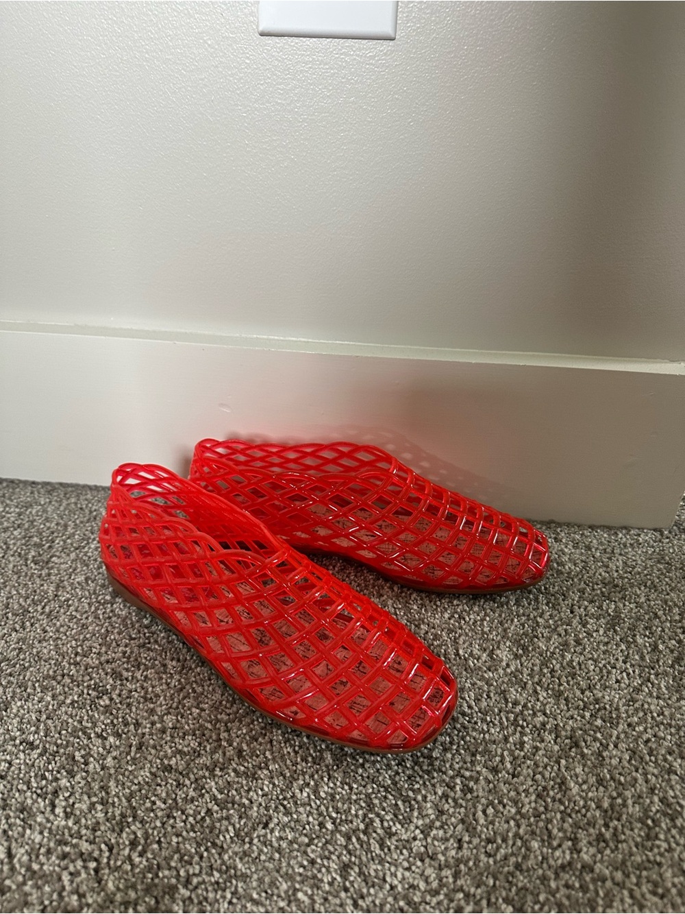 Women’s Red jelly flats